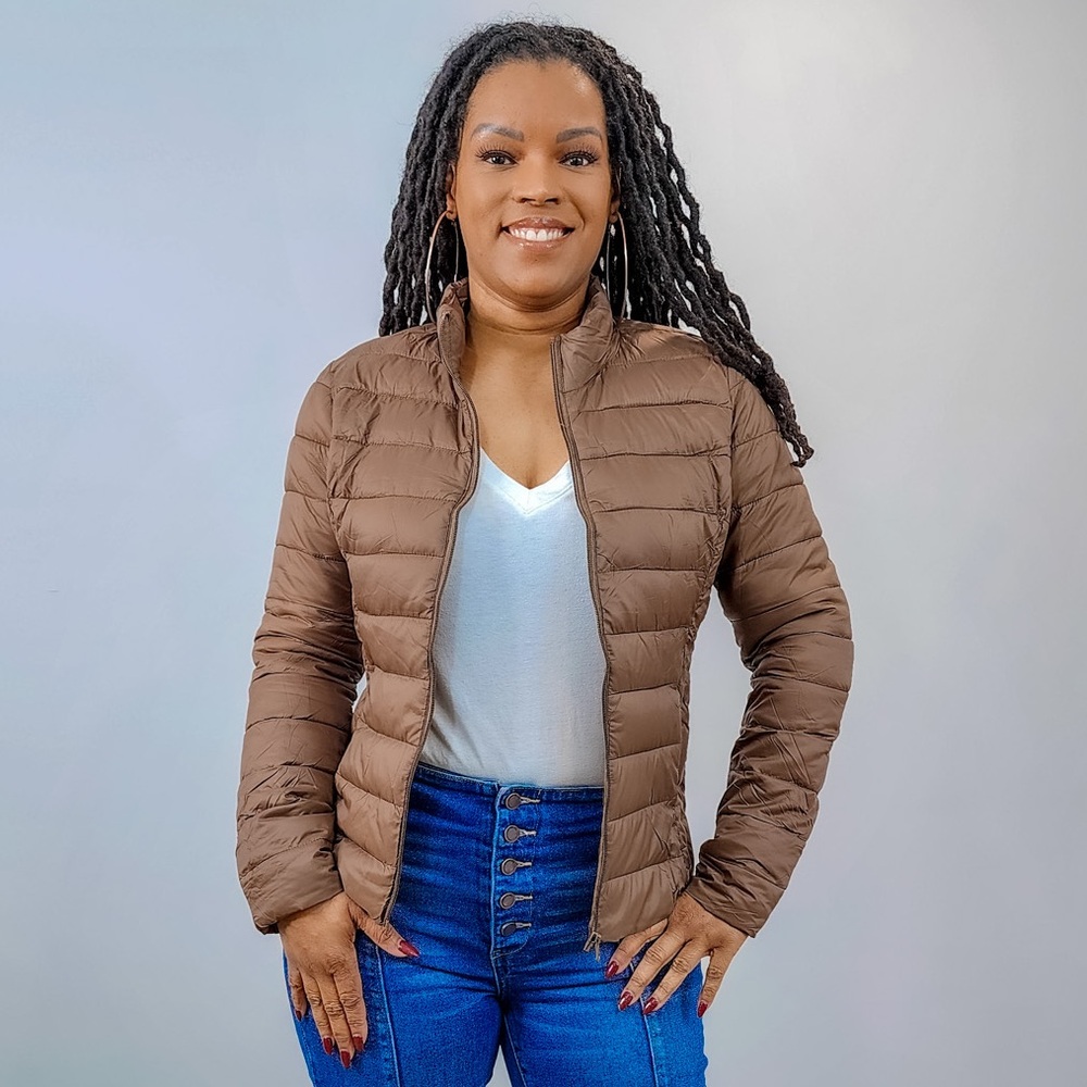 Brown Thermal Puffer Jacket - Picture 3 of 3